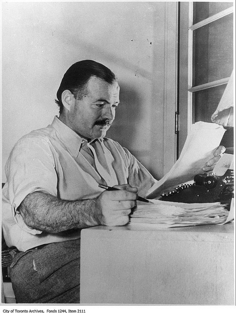 Ernest Hemingway Writing Longhand