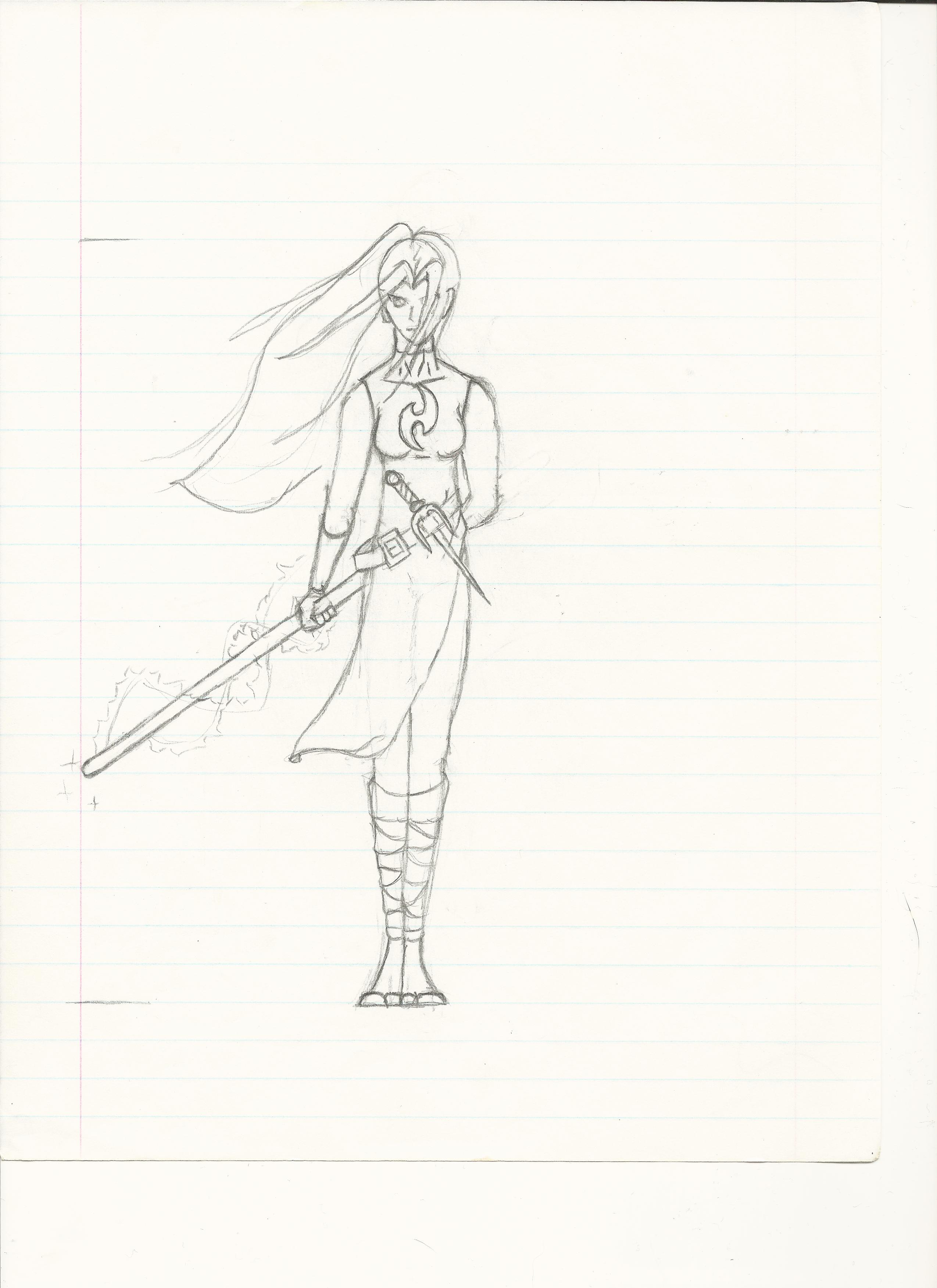 Female Skraith character.